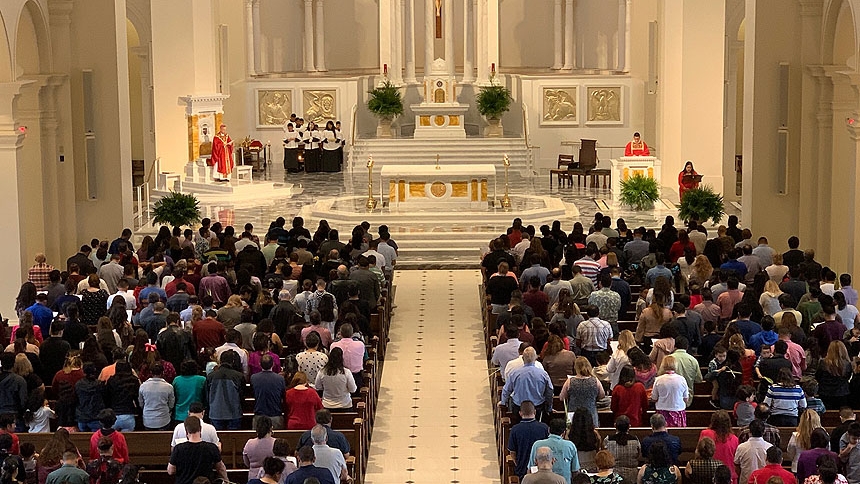 2019 Palm Sunday at Holy Name of Jesus Cathedral, Raleigh, NC