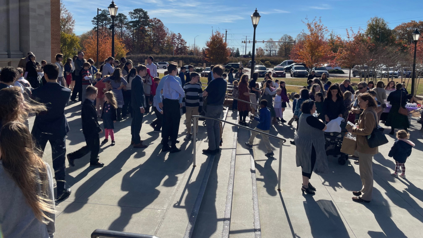 Homeschool families gather for Mass, reception at cathedral