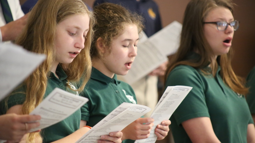 Graduating 8th graders celebrate at cathedral