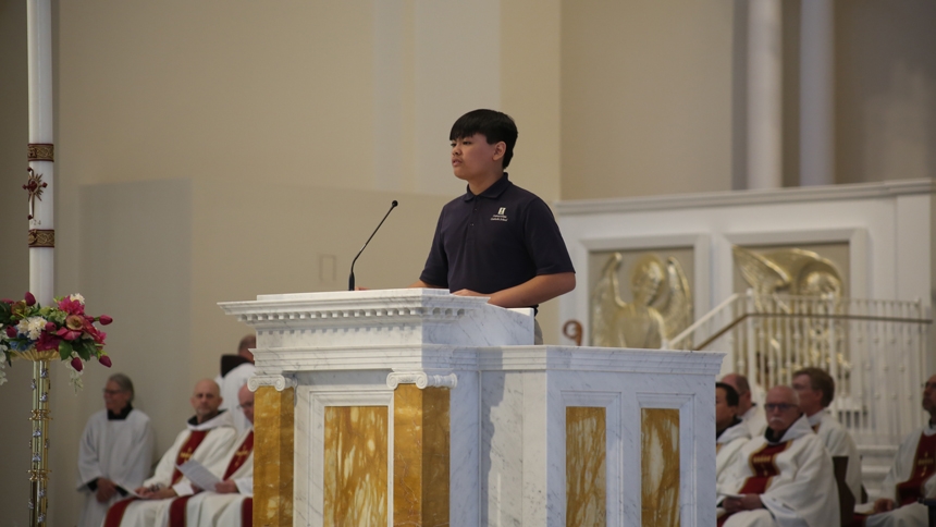 Graduating 8th graders celebrate at cathedral