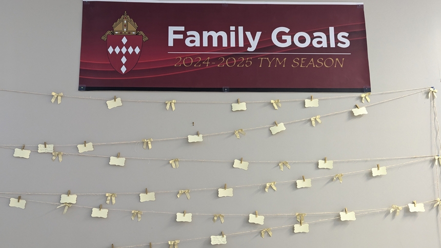 St. Matthew in Durham is challenging its families to meet faith goals. The parish asked families to pledge a goal for this year that will help them all grow in their faith, said Susan Clifton.